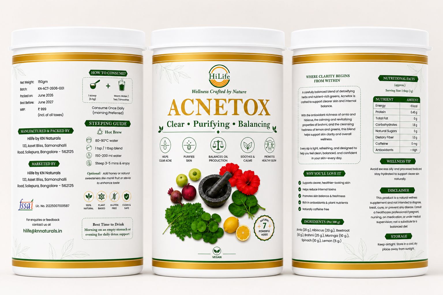 Ayurvedic Skin Clarity Formula for Clear, Acne-Free Skin