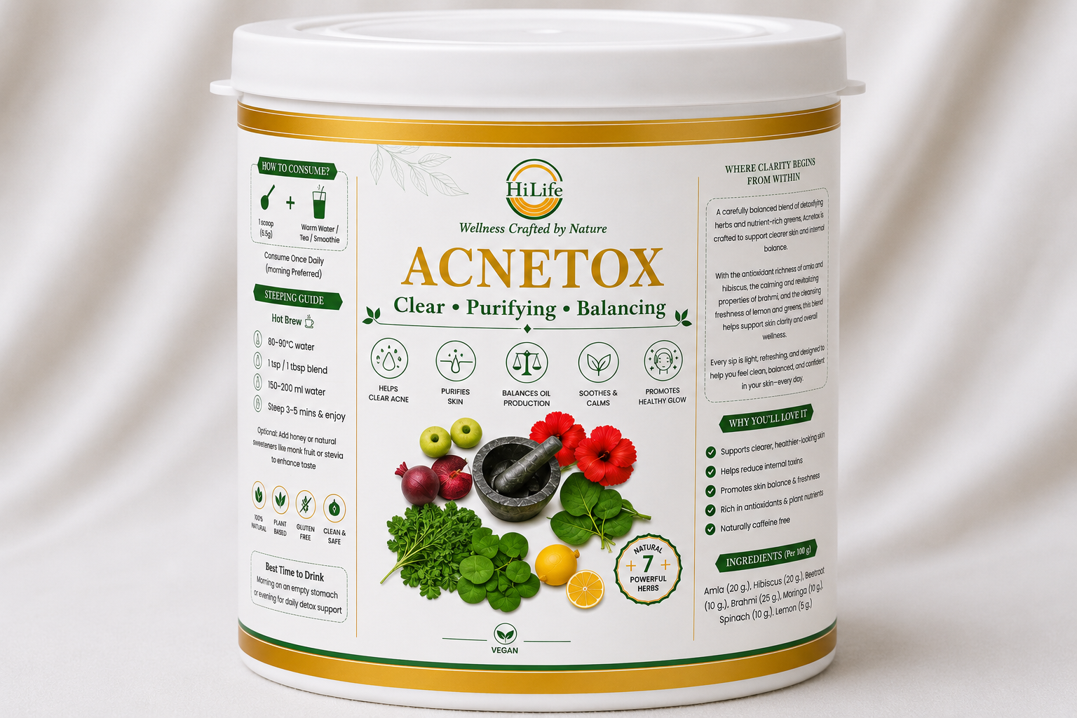 Ayurvedic Skin Clarity Formula for Clear, Acne-Free Skin